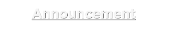 Announcement