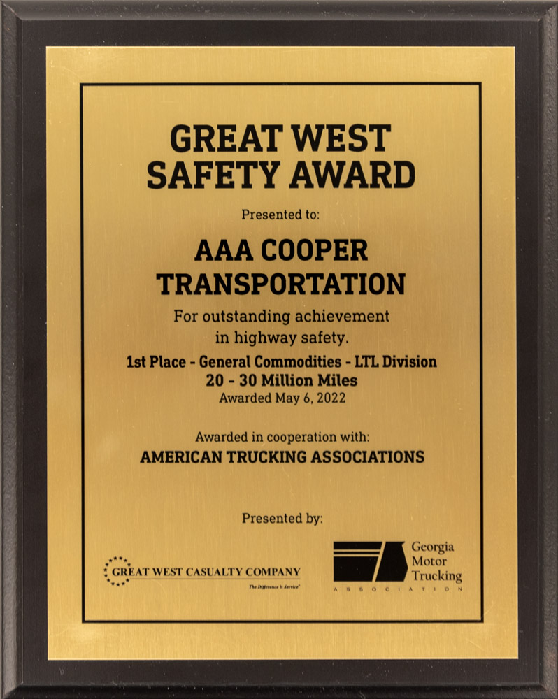 Georgia Safety Award